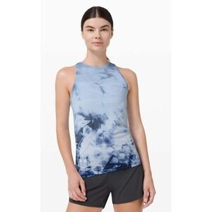 Lululemon 6 Swiftly Tech High Neck Racerback Tank Tie Dye Peloton W1CEBS